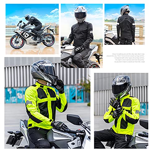 Heren motorjas reflecterende motorjas CE gepantserd - Afbeelding 6