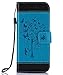 FLYEE Samsung S8 Case,Galaxy S8 Wallet Case, Flip Case Wallet Leather [Kickstand] Emboss Butterfly Tree Folio Magnetic Protective Cover with Card Slots for Samsung Galaxy S8 5.8 inch Blue