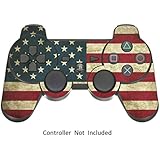 Skin Stickers for Playstation 3 Controller - Vinyl Leather Texture Sticker for DualShock 3 - Protectors Decal Wireless Game Controllers - Battle Torn Stripes [ Controller Not Included ]
