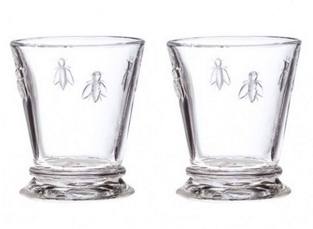 La Rochère La Rochere 10oz Glass Tumbler Set of 2 Bee Tumbler, 9 oz