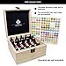 SXC Essential Oil Wooden Box Organizer Wood Storage Case Holds and Protects 25 Oils, Compact size for Travel and Presentations, Small