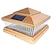 iGlow 4 Pack Copper Outdoor Garden 6 x 6 Solar SMD LED Post Deck Cap Square Fence Light Landscape PVC Vinyl Wood Bronze