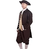 BLESSUME Colonial Uniforms Rococo Men Colonial Patriotic Costume Set Medieval Alexander Jacket Vest Pants Uniform Outfit