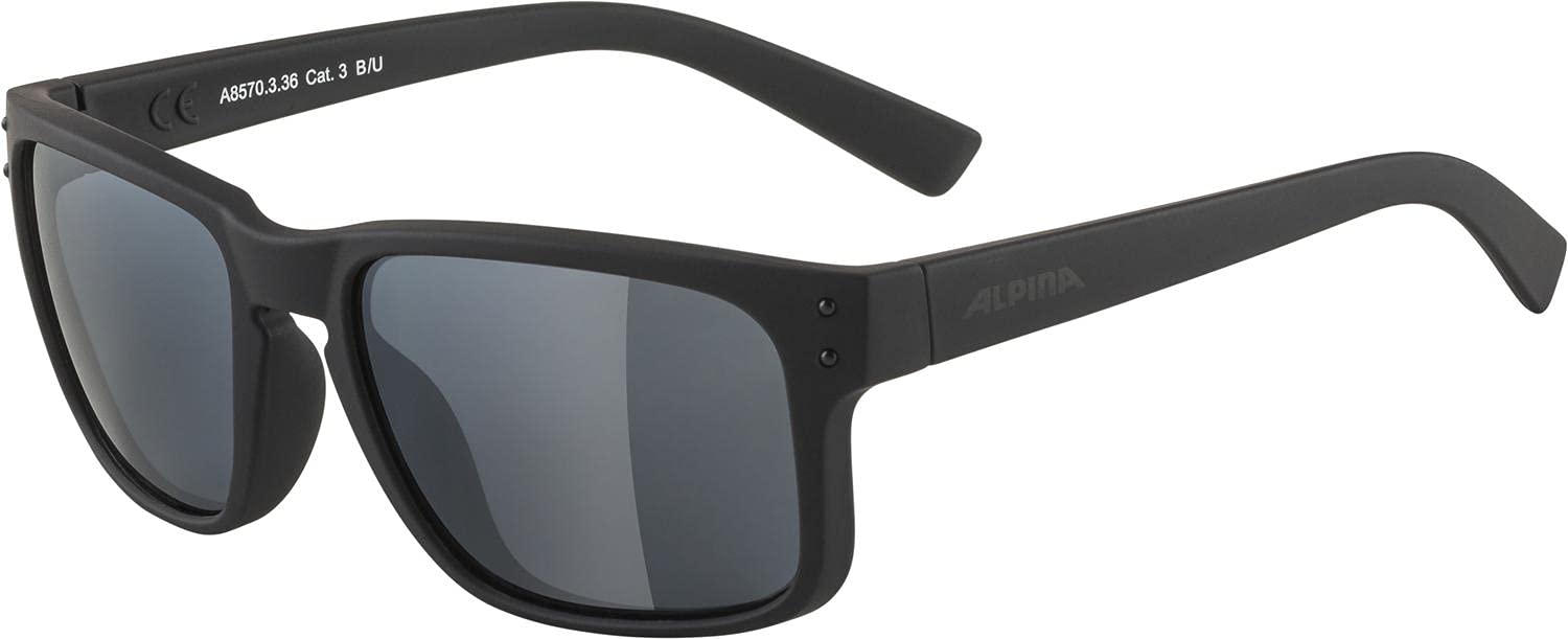 ALPINA Unisex - Adult, KOSMIC sunglasses, all black matt, One Size