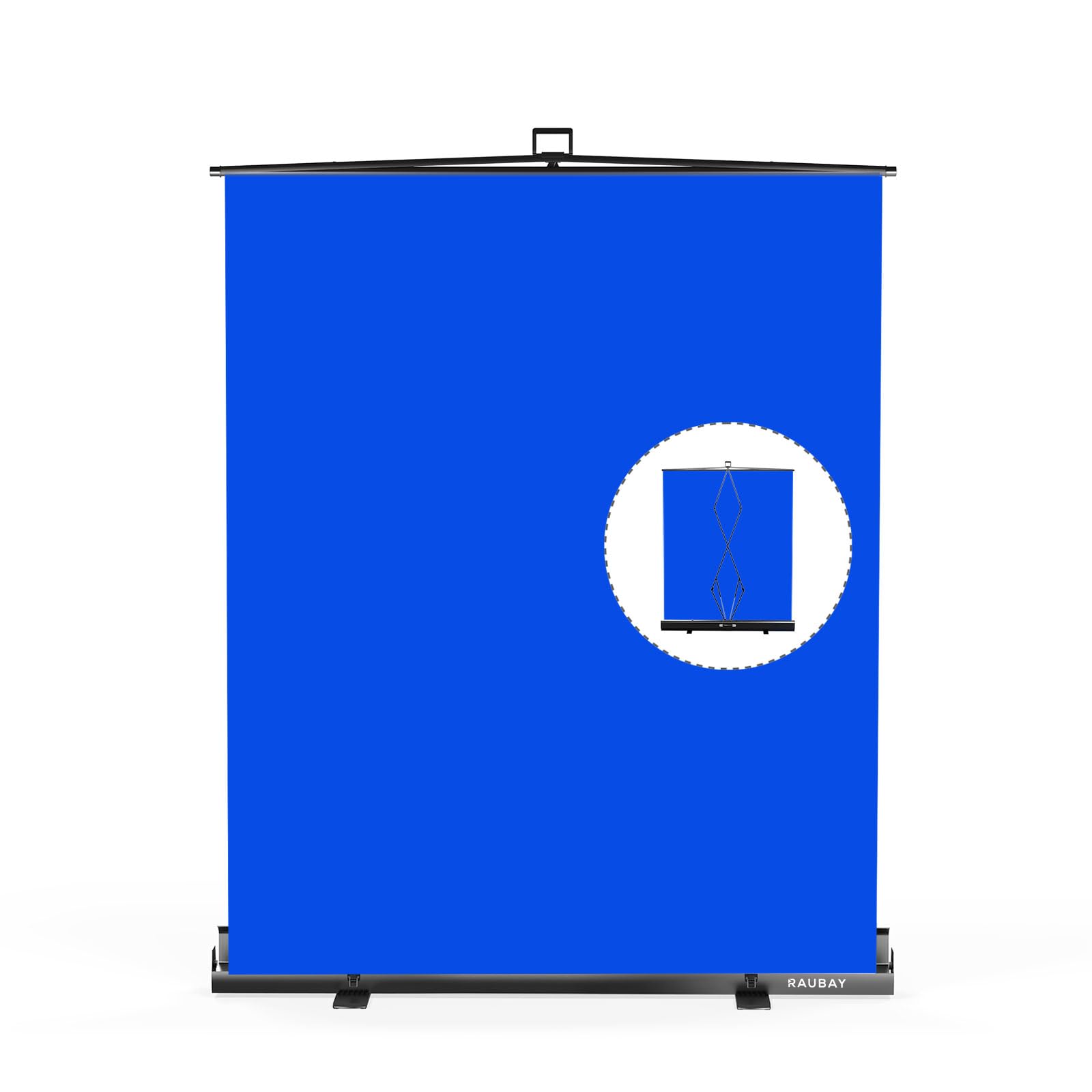 Photo 1 of ?Easy Set Up? RAUBAY 59.8 x 82.7in Collapsible Blue Screen Backdrop Portable Retractable Chroma Key Panel Photo Background with Stand for Video Conference, Photographic Studio, Streaming