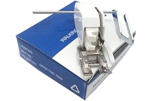YICBOR Open Toe Walking Foot W/Guide for Brother Sewing Machine Quilting and Sewing Stitch Through Multiple Layers