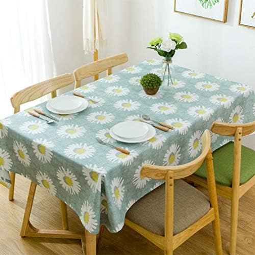 スポンサー プロダクト テーブルクロス ひまわり柄 かわいい 110 170cm ブルー テーブルカバー 北欧 おしゃれ 耐熱 日本製 自宅用 ギフト 綿麻生地 店舗用 撥水 天然素材 インテリア 防塵 食卓カバー