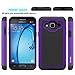 OEAGO Samsung Galaxy J3 6 (2016) Case, Galaxy J3 V J3V Case, Galaxy Sky Case, Galaxy Amp Prime Case, Galaxy Express Prime Case, Galaxy Sol Case, Shock-Absorption Dual Layer Protective Cover - Purple