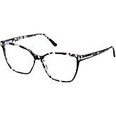 Tom Ford FT5812-B Butterfly Shape Eyeglass Frame + Bundle With eSHADES Eyewear Cleaning Kit, 53 mm, Havanacoloured ( 53 Mm )