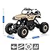 Tobeape RC Car, Wireless Remote Control Off Road RC Toy Car, 1/18 Scale High Speed RC Truck, 4 Wheel Drive Jeep, Birthday Gift for Children, Kids (2 Rechargeable Batteries Included) - Yellow