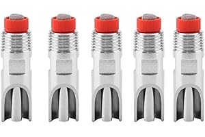 5PCS Stainless Steel Waterer Nipple Water Feeder Red hat Duckbilled Drinker Automatic Nipple Waterer for Sows Swine Piglets