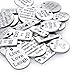 BronaGrand 40pcs Mixed Words Charms Beading Pendants for Choker Necklace Bracelet Crafting Findings Antique Silver
