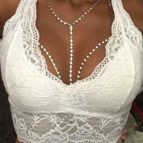 Victray Boho Sexy Crystal Body Chains Bra Summer Beach Body Chain Fashion Harness Charm Chain Body Accessories Jewelry for Women and Girls - Thumbnail 3