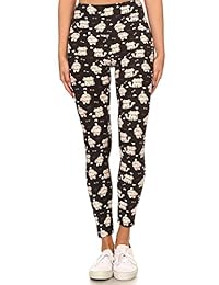 Mallas para dama con estampado de mariposa suave Halloween de cintura alta