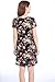 ETCYY Women's Sundress Short Sleeve Printed Floral Summer Casual T-shirt Dress,Black,Large