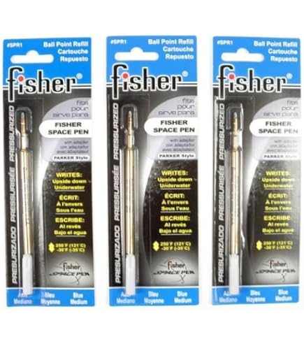 Schmidt Ricarica Pressurizzata SPR4 Per Fisher Space Pen E Altre Penne - Set Di 6, Punta Media, 89 Mm - 6