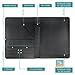 Wundermax Portfolio Binder - 12.8 x 9.8 x 0.6 Inch Vegan Leather Padfolio for Women and Men w/Notepad, Pockets for Tablet, Resume and Documents - Black
