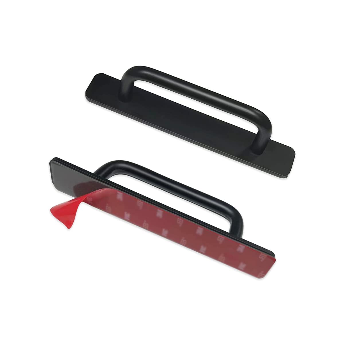 CcHhyyt Self-Stick Instant Kitchen Cabinet Bathroom Drawer Closet Door Handle Pulls 2pcs/Set (106 mm, Black)