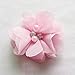 Chenkou Craft Pack of 12pcs Chiffon Flowers Ribbon Bows W/Beads 2-3/8