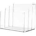 Kantek Clear Acrylic File Sorter, 3 Section Desk Collator, 8" x 6.5" x 7.6", Non-Skid Feet, Office Organizer, Desk Accessory