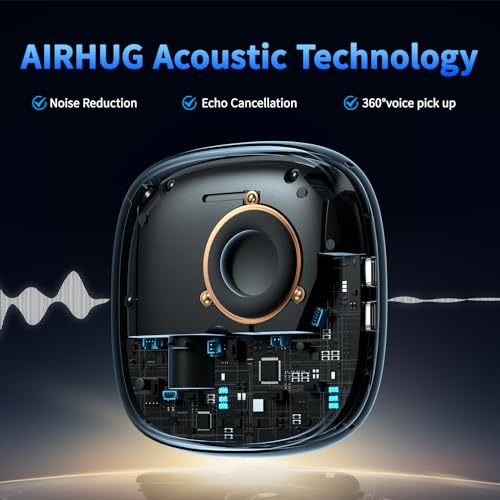 AIRHUG Bluetooth Speaker Microphone - USB Conference Speaker - Portable for Home Office