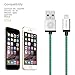 Lightning Cable, [Apple MFi Certified] KINGCOO 3ft/1M Nylon Braided 8 pin Lightning to USB Sync Cable Charging Cord for iPhone 6S / 6S Plus/ 6 / 6 Plus, iPad Pro Air 2 and More (3FT-Green)