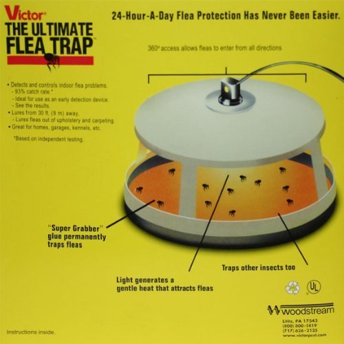 Victor M230A The Ultimate Flea Trap, NonPoisonous/Odorless, Uses Heat