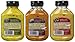 Silver Spring All Natural Mustard 3 Flavor Variety Bundle: (1) Silver Spring Beer'n Brat Horseradish Mustard, (1) Silver Spring Rich And Smoky Chipotle Mustard, and (1) Silver Spring Tangy & Spicy Jalapeno Mustard, 9.5 Oz. Ea. (3 Total)