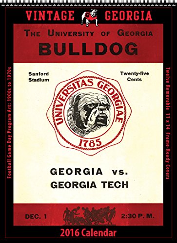 Georgia Bulldogs 2016 Vintage Football Calendar by 