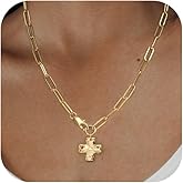 OLYNZO Chunky Cross Necklace for Women Trendy 14K Gold Silver Plated Statement Big Cross Pendant Paperclip Chain Charm Necklaces Religious Faith Easter Basket Stuffers Baptism Costume Jewelry Gift