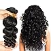 JINREN (TM) Brazilian Virgin Hair Loose Wave Hair Weave 3 Bundles 300g Unprocessed Loose Deep Wave Virgin Human Hair Weave Natural Black 10-28inch (22inch 24inch 26inch)