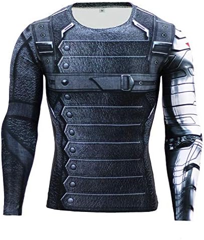 Avengers Super Heroes Men Long Sleeve Compression T-Shirt Fitness Tops