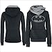 Shilanmei Women Cotton Long Sleeve Coat Top Tees Batman Hoodies Sweatshirts,Black,Large