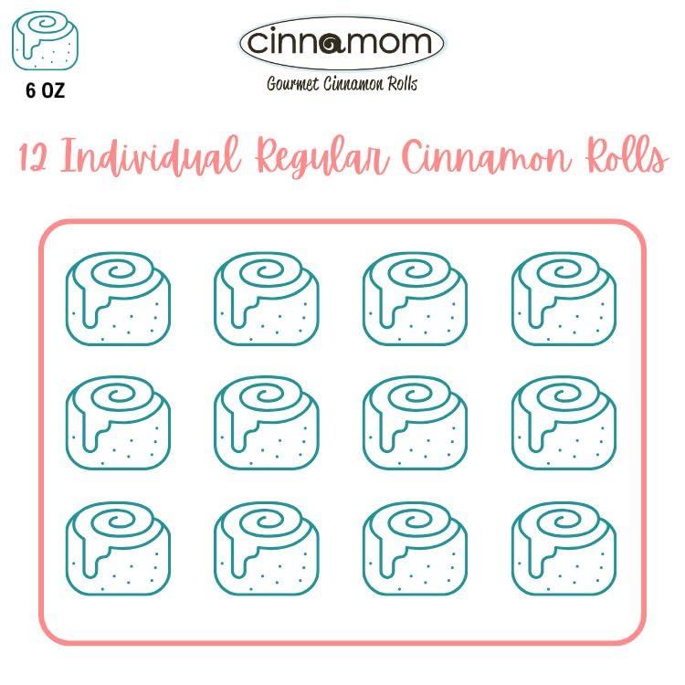 CinnAmazingRolls Raisin Glaze Cinnamon Rolls, Individually Wrapped 6oz Pack of 12 - Hand-Rolled Family Recipe
