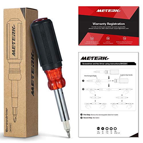 image for Meterk Screwdriver Magnetic Nut Screwdriver, 11 In 1 Multitool Screwdr