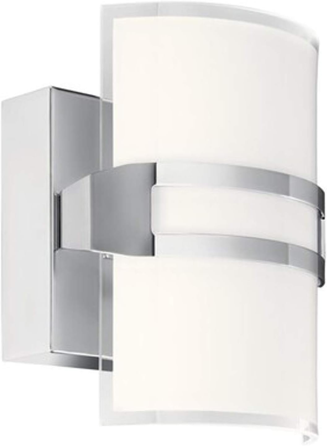 Kichler Deauville 1 Light 7 In Chrome Rectangle Led Vanity Light Amazon Com