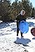 Slippery Racer Heavy-Duty Cold Resistant Downhill Pro Adults and Kids Plastic Outdoor Winter Saucer Disc Snow Sled with Handles (Superman, 1)