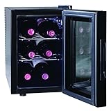 6-Bottle Wine Cooler, Glass Door