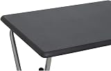Unibos Folding Table Picnic Garden BBQ Side Table Compact Black Metal Legs view 3
