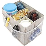 Paylak SCR700 Car Organizer Portable Console Back Seat Adjustable Dividers with Velcro Straps - Beige