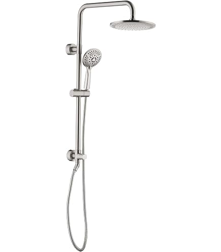 Kingston Brass Handbrause Mit Gleitstange – Poliertes Nickel, 1,8 GPM Durchfluss, Inkl. Schlauch & Halterung