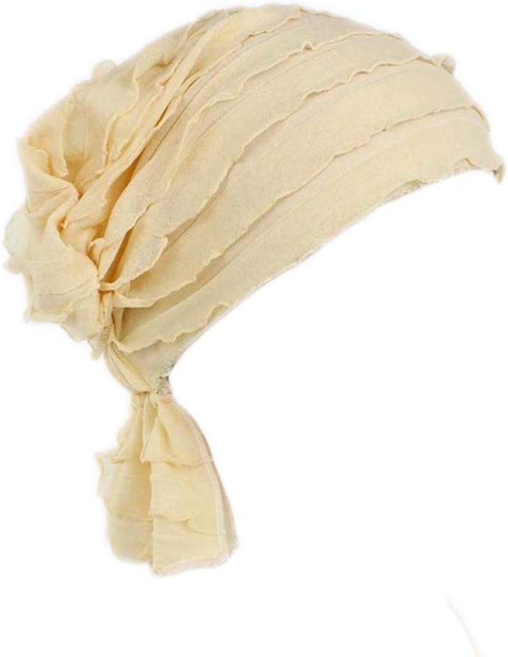 Women's Cotton Turban Headwear Chemo Beanie Cap for Cancer Patients Hair Loss