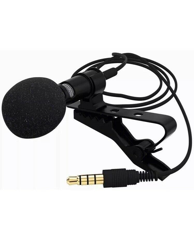 London Express Professional Grade Lavalier Lapel Condenser Microphone, 3.5mm TRRS, Noise Cancelling, Omnidirectional, Easy Clip On for Streaming, YouTube, Twitch, Discord, Compatible with Phone Laptop