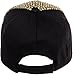 Crystal Case Womens Cotton Gold Rhinestone Studded Baseball Cap Hat (Black/Gold)