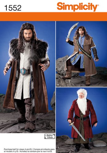 SIMPLICITY 1552 MENS' COSTUME ~ SEWING PATTERN