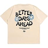 GORGLITTER Men's Slogan Graphic Tee Shirt Casual Short Sleeve Crew Neck Summer T-Shirt