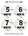 Months in Motion Baby Month Stickers for Boy - Monthly Milestone Sticker for Boy - 12 Monthly Milestone Stickers - Baby Monthly Stickers for Infant First Year - Baseball Sports (Style 224)