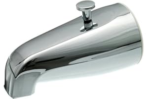 DANCO Replacement Tub Spout with Diverter, Chrome, 5-Inch, Fitting 1/2-Inch or 3/4-Inch IPS, 1-Set (80765)