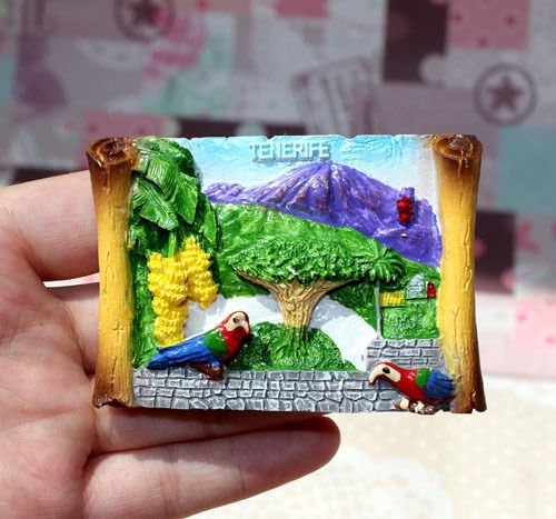 TOURIST SOUVENIR Resin 3D FRIDGE MAGNET -- TENERIFE Spain