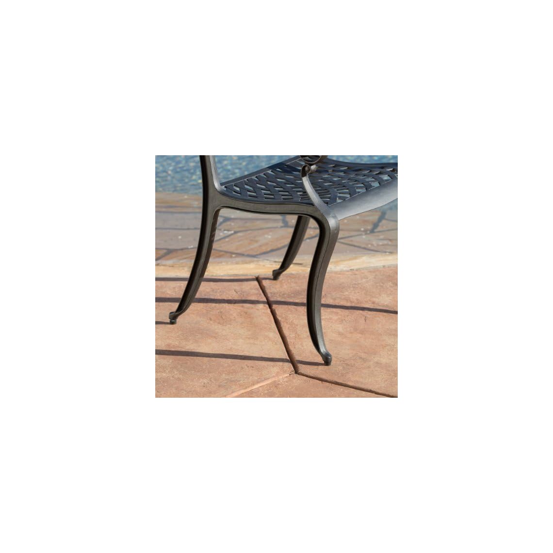 Christopher Knight Home Hallandale Cast Aluminum Outdoor Dining Set, 5